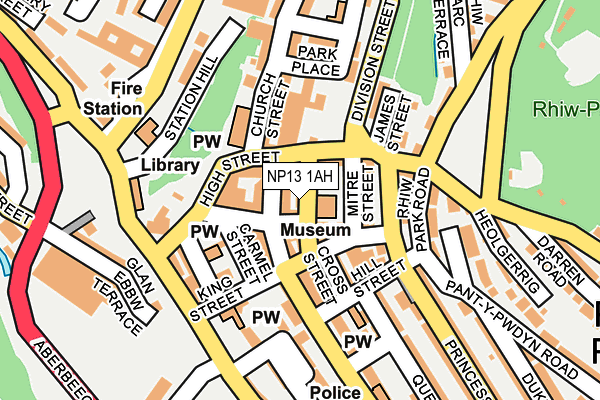 NP13 1AH map - OS OpenMap – Local (Ordnance Survey)