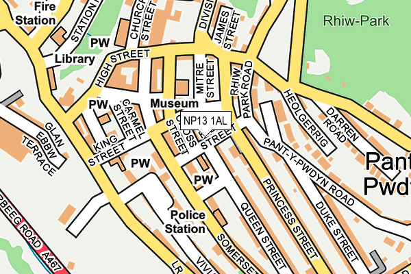 NP13 1AL map - OS OpenMap – Local (Ordnance Survey)