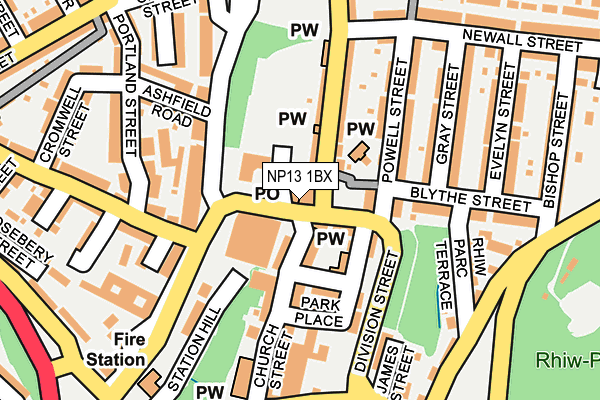 NP13 1BX map - OS OpenMap – Local (Ordnance Survey)