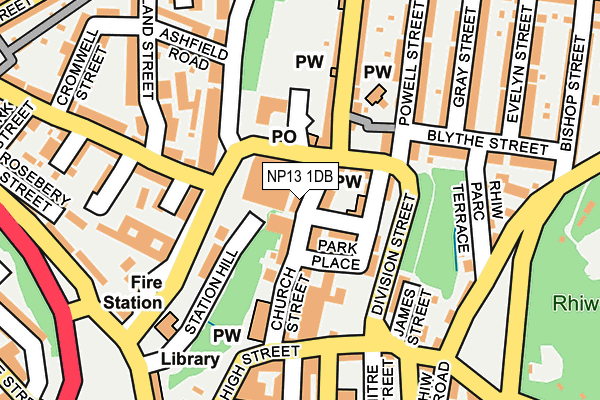 NP13 1DB map - OS OpenMap – Local (Ordnance Survey)