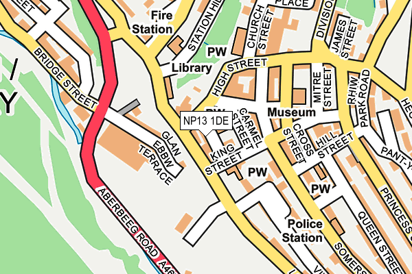 NP13 1DE map - OS OpenMap – Local (Ordnance Survey)