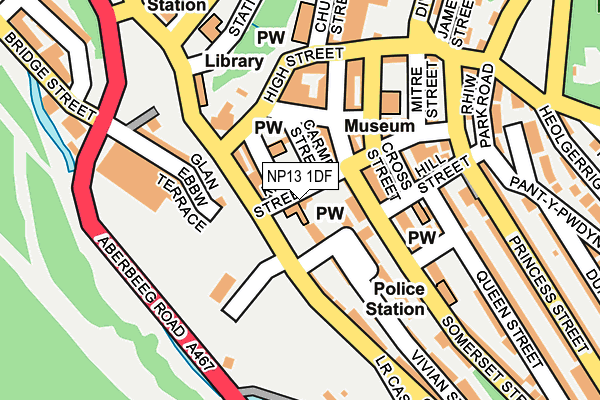 NP13 1DF map - OS OpenMap – Local (Ordnance Survey)