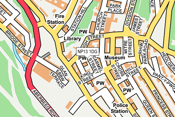 NP13 1DG map - OS OpenMap – Local (Ordnance Survey)