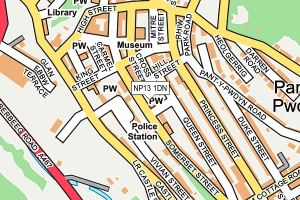 NP13 1DN map - OS OpenMap – Local (Ordnance Survey)