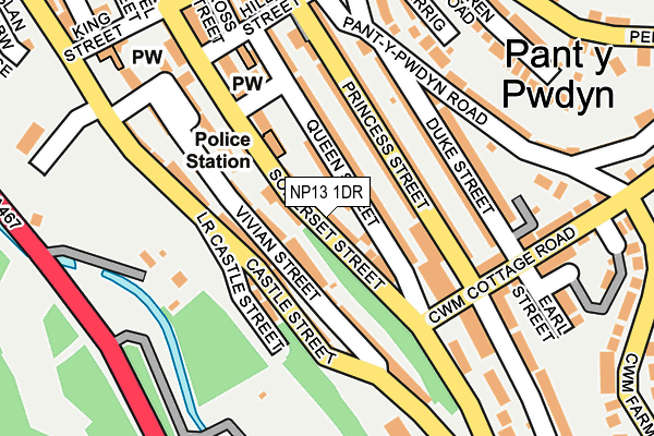 NP13 1DR map - OS OpenMap – Local (Ordnance Survey)