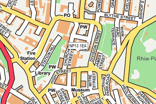 NP13 1EA map - OS OpenMap – Local (Ordnance Survey)