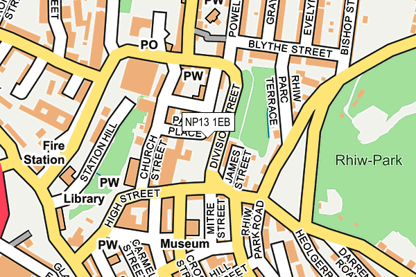 NP13 1EB map - OS OpenMap – Local (Ordnance Survey)