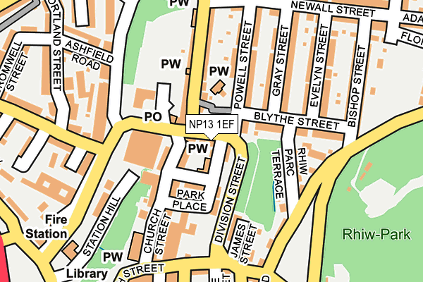 NP13 1EF map - OS OpenMap – Local (Ordnance Survey)