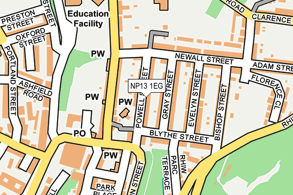NP13 1EG map - OS OpenMap – Local (Ordnance Survey)