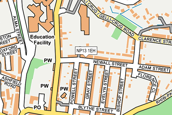 NP13 1EH map - OS OpenMap – Local (Ordnance Survey)
