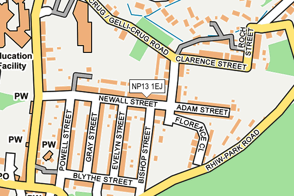 NP13 1EJ map - OS OpenMap – Local (Ordnance Survey)