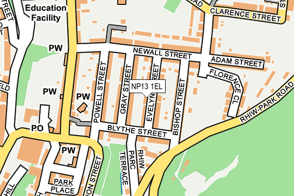 NP13 1EL map - OS OpenMap – Local (Ordnance Survey)
