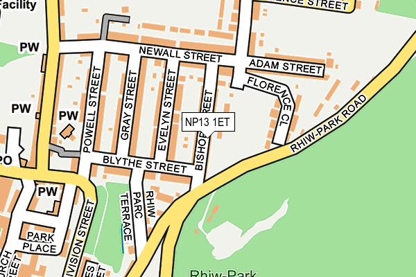 NP13 1ET map - OS OpenMap – Local (Ordnance Survey)