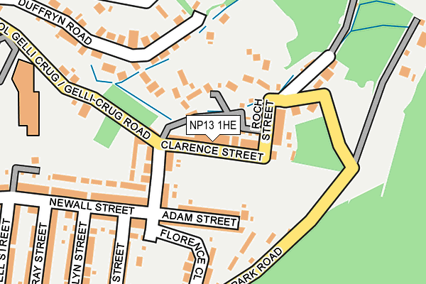 NP13 1HE map - OS OpenMap – Local (Ordnance Survey)