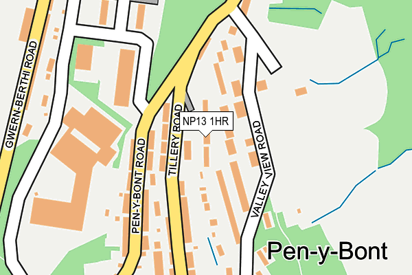 NP13 1HR map - OS OpenMap – Local (Ordnance Survey)