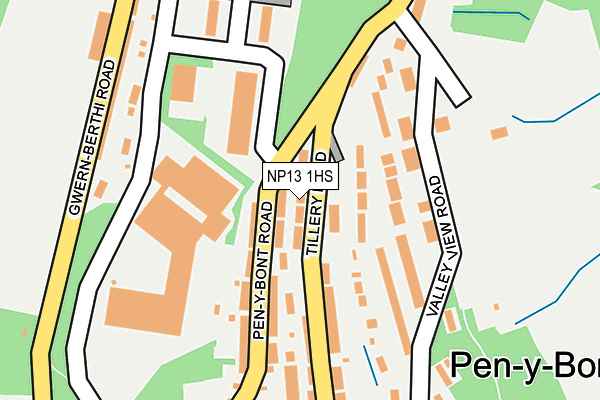 NP13 1HS map - OS OpenMap – Local (Ordnance Survey)