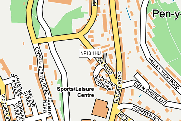 NP13 1HU map - OS OpenMap – Local (Ordnance Survey)