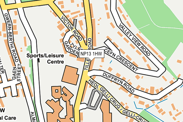 NP13 1HW map - OS OpenMap – Local (Ordnance Survey)