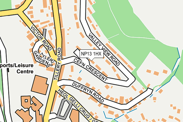NP13 1HX map - OS OpenMap – Local (Ordnance Survey)