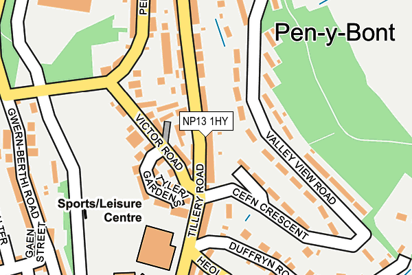 NP13 1HY map - OS OpenMap – Local (Ordnance Survey)