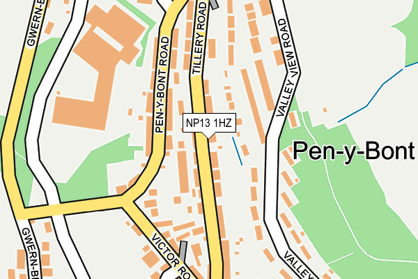 NP13 1HZ map - OS OpenMap – Local (Ordnance Survey)