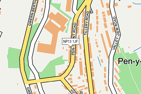 NP13 1JF map - OS OpenMap – Local (Ordnance Survey)