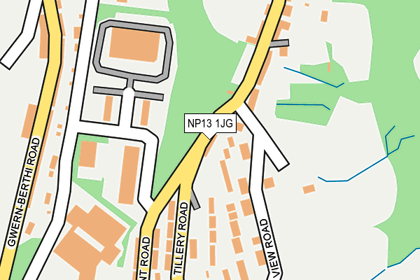 NP13 1JG map - OS OpenMap – Local (Ordnance Survey)
