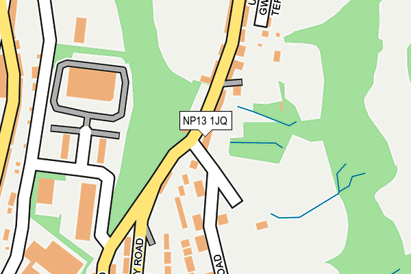 NP13 1JQ map - OS OpenMap – Local (Ordnance Survey)