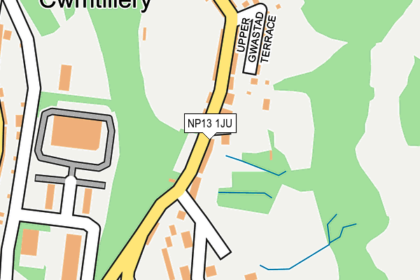 NP13 1JU map - OS OpenMap – Local (Ordnance Survey)