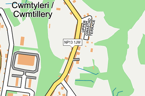 NP13 1JW map - OS OpenMap – Local (Ordnance Survey)