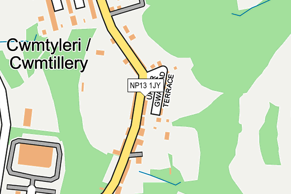 NP13 1JY map - OS OpenMap – Local (Ordnance Survey)