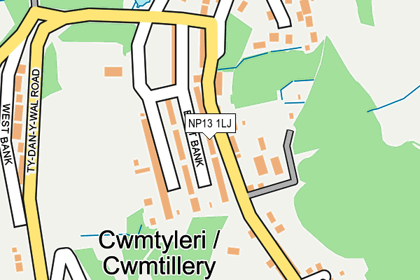 NP13 1LJ map - OS OpenMap – Local (Ordnance Survey)