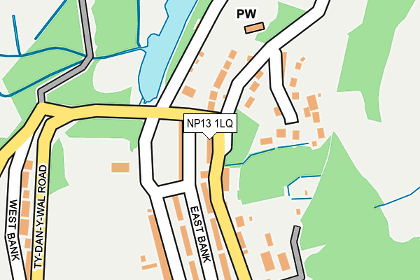 NP13 1LQ map - OS OpenMap – Local (Ordnance Survey)