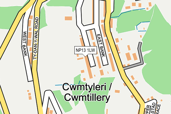 NP13 1LW map - OS OpenMap – Local (Ordnance Survey)