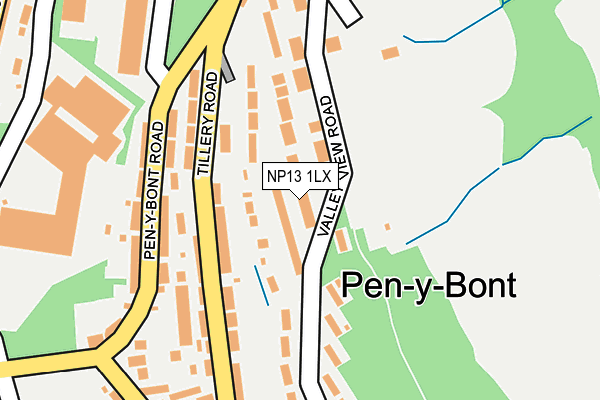 NP13 1LX map - OS OpenMap – Local (Ordnance Survey)