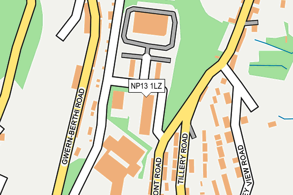 NP13 1LZ map - OS OpenMap – Local (Ordnance Survey)