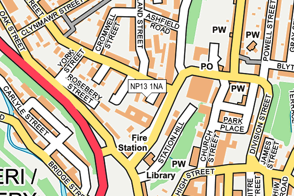 NP13 1NA map - OS OpenMap – Local (Ordnance Survey)