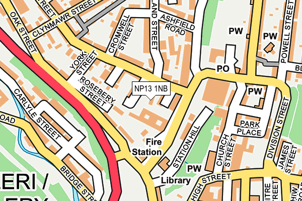 NP13 1NB map - OS OpenMap – Local (Ordnance Survey)
