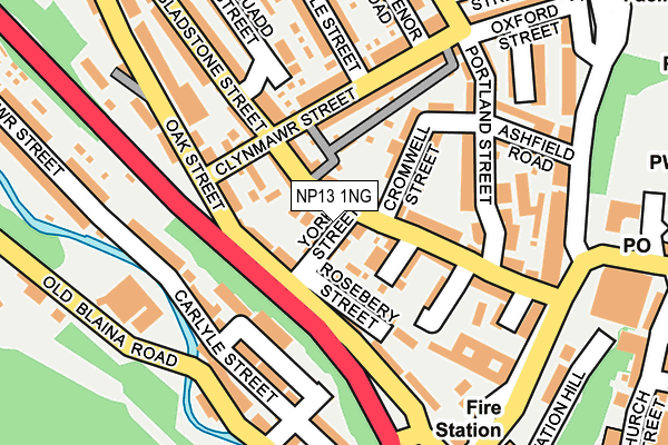 NP13 1NG map - OS OpenMap – Local (Ordnance Survey)