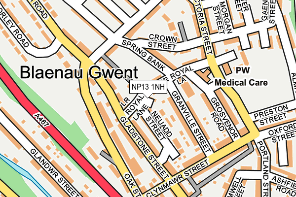 NP13 1NH map - OS OpenMap – Local (Ordnance Survey)