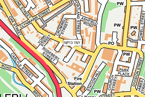 NP13 1NY map - OS OpenMap – Local (Ordnance Survey)