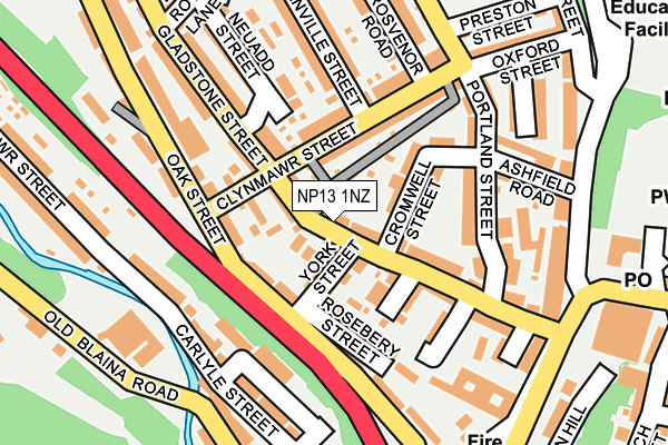 NP13 1NZ map - OS OpenMap – Local (Ordnance Survey)