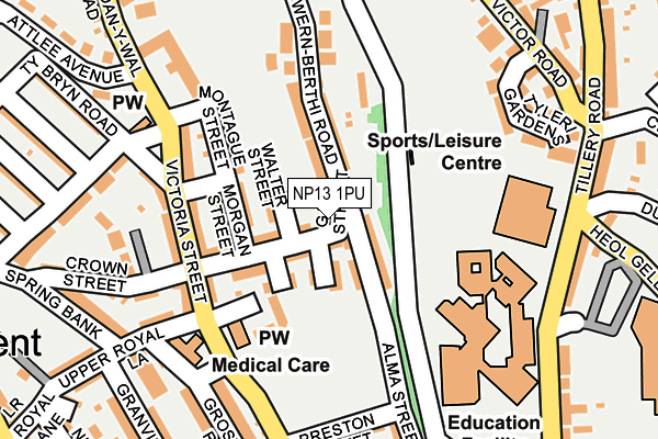NP13 1PU map - OS OpenMap – Local (Ordnance Survey)