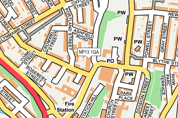 NP13 1QA map - OS OpenMap – Local (Ordnance Survey)