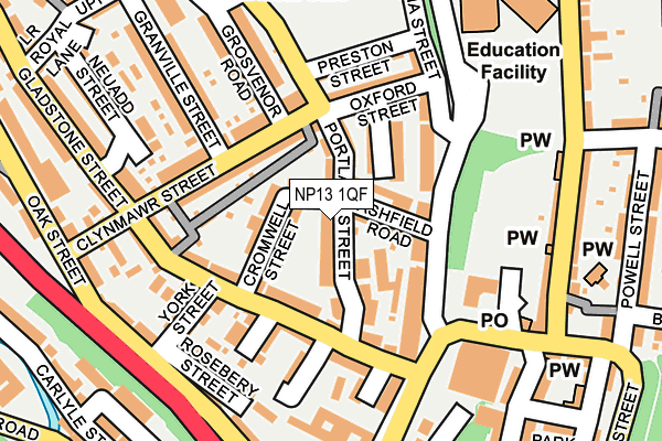 NP13 1QF map - OS OpenMap – Local (Ordnance Survey)