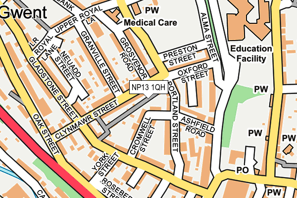 NP13 1QH map - OS OpenMap – Local (Ordnance Survey)
