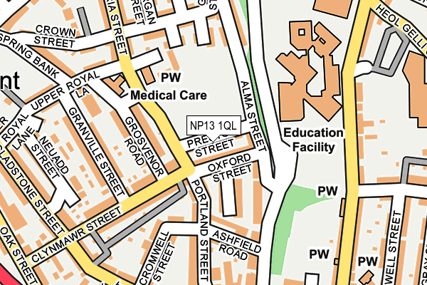 NP13 1QL map - OS OpenMap – Local (Ordnance Survey)
