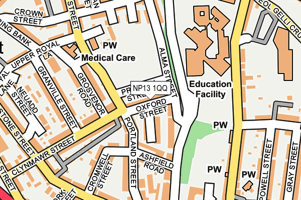 NP13 1QQ map - OS OpenMap – Local (Ordnance Survey)