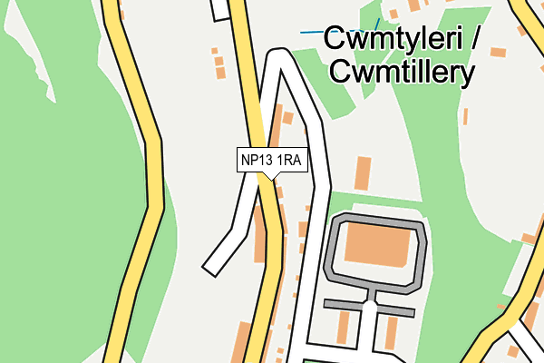 NP13 1RA map - OS OpenMap – Local (Ordnance Survey)