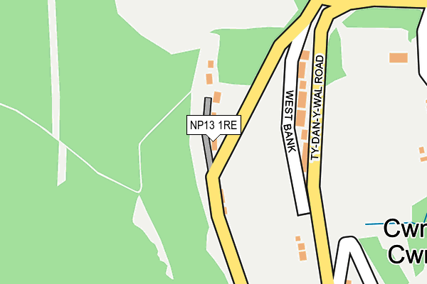 NP13 1RE map - OS OpenMap – Local (Ordnance Survey)